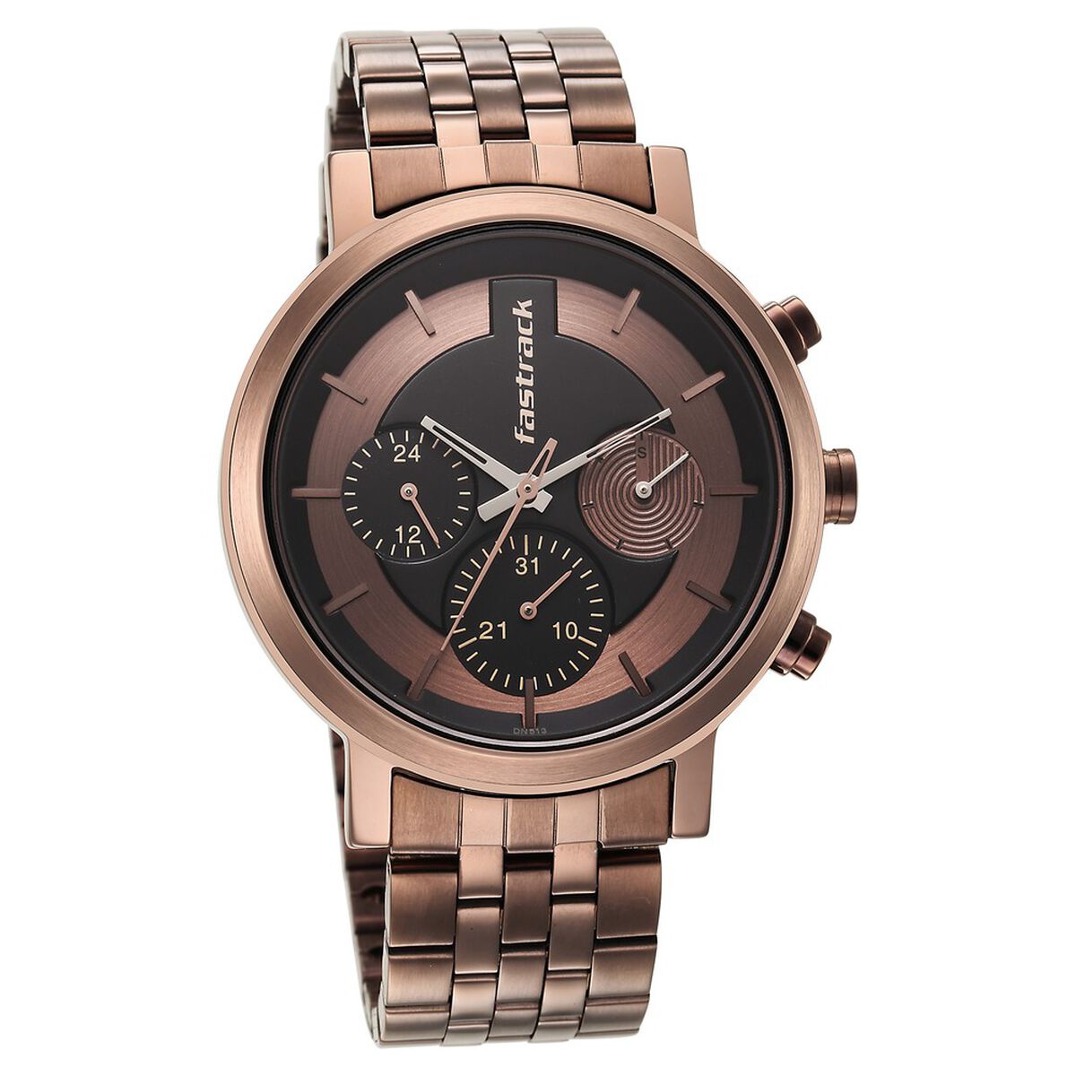 Fastrack Tick Tock Brown Dial Watch for Guys 1