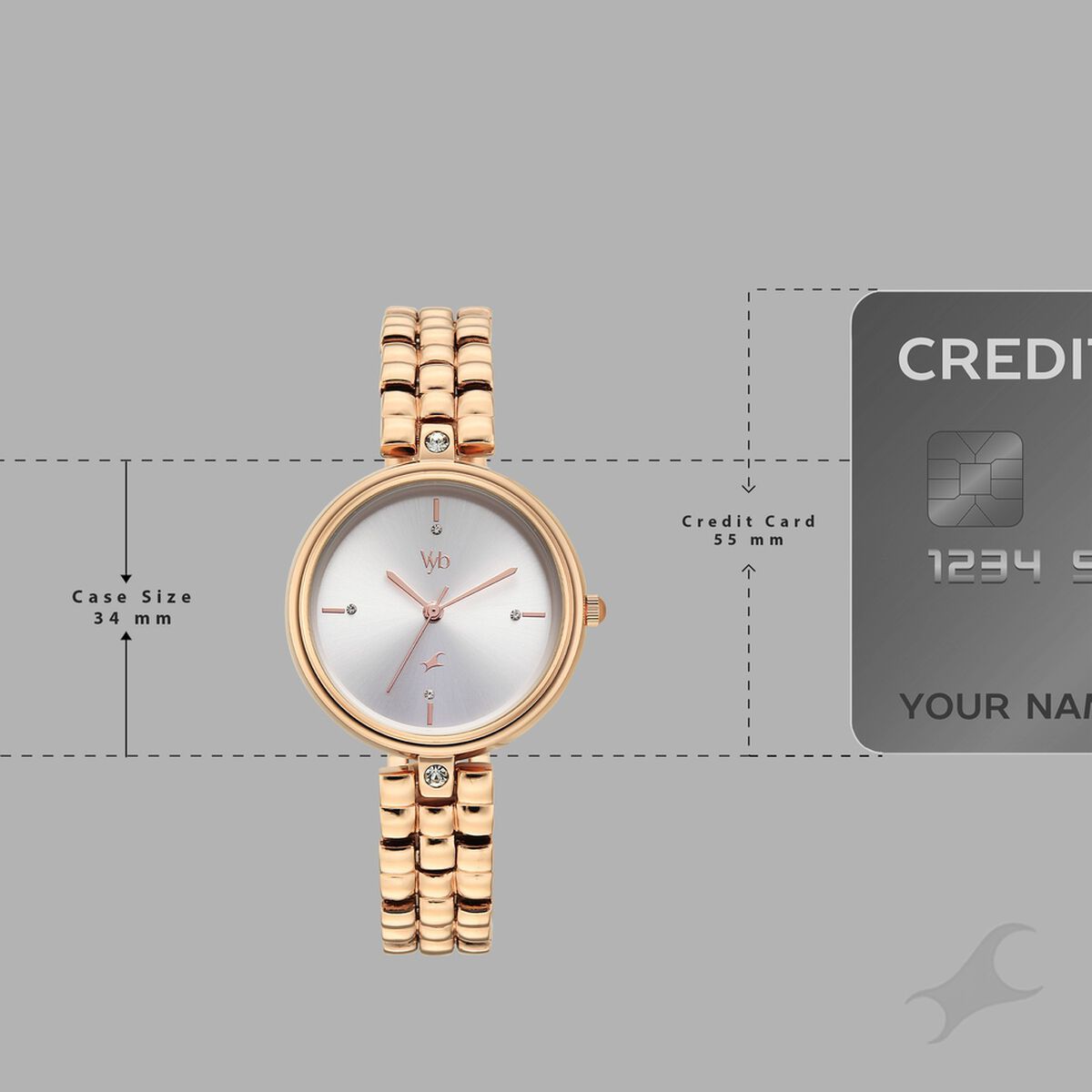 Vyb Iconiqu� By Fastrack Quartz Analog Silver Dial Rose Gold Metal Strap Watch For Girls 4