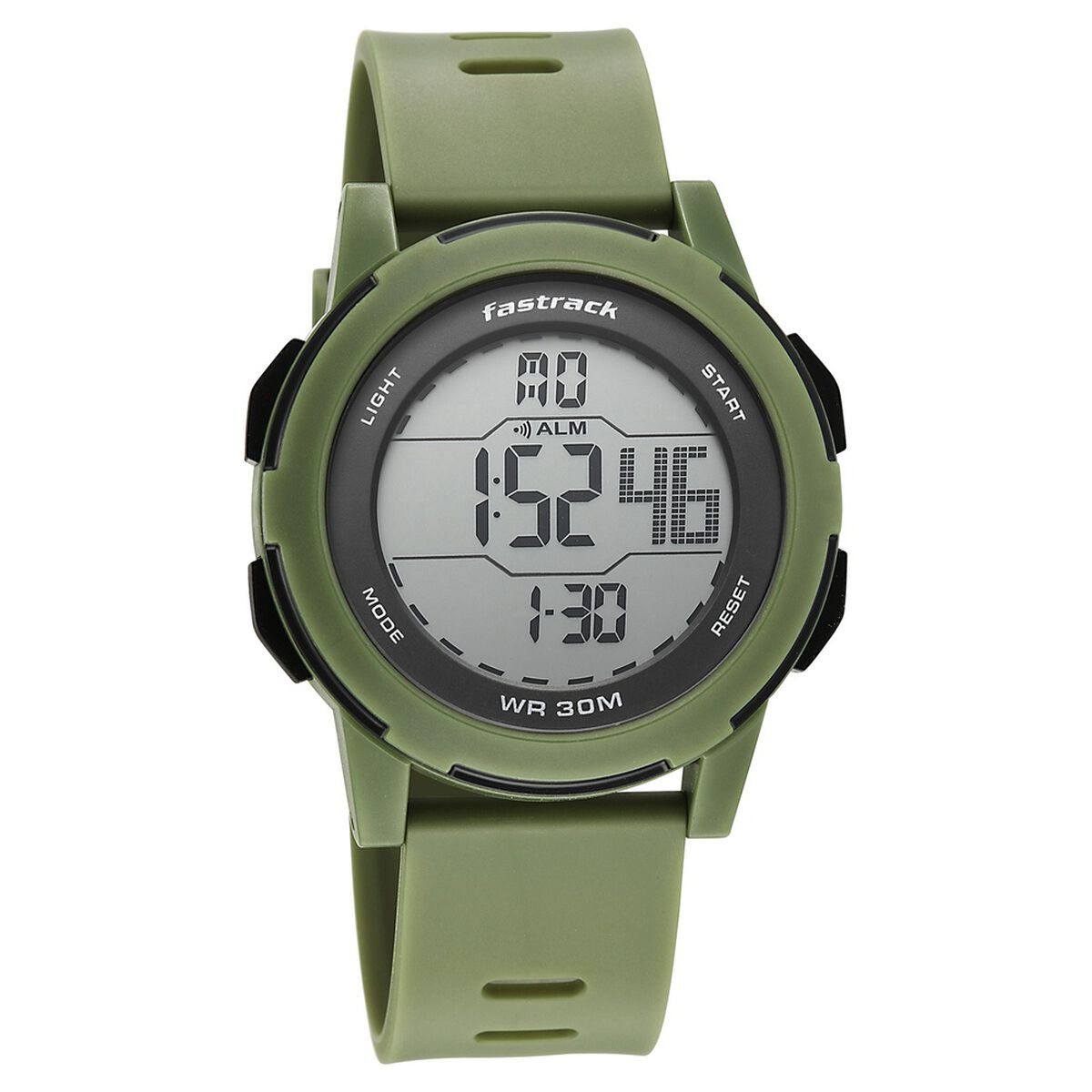 Fastrack Streetstyle Digital Dial Green Polyether Strap Watch For Unisex 2