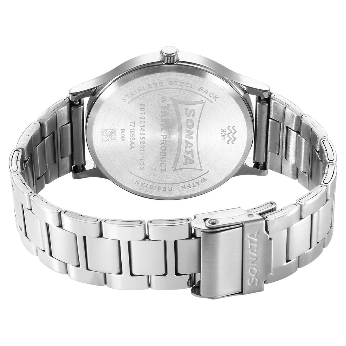 Sonata Aspire Quartz Analog Blue Dial Stainless Steel Strap Watch for Men 4