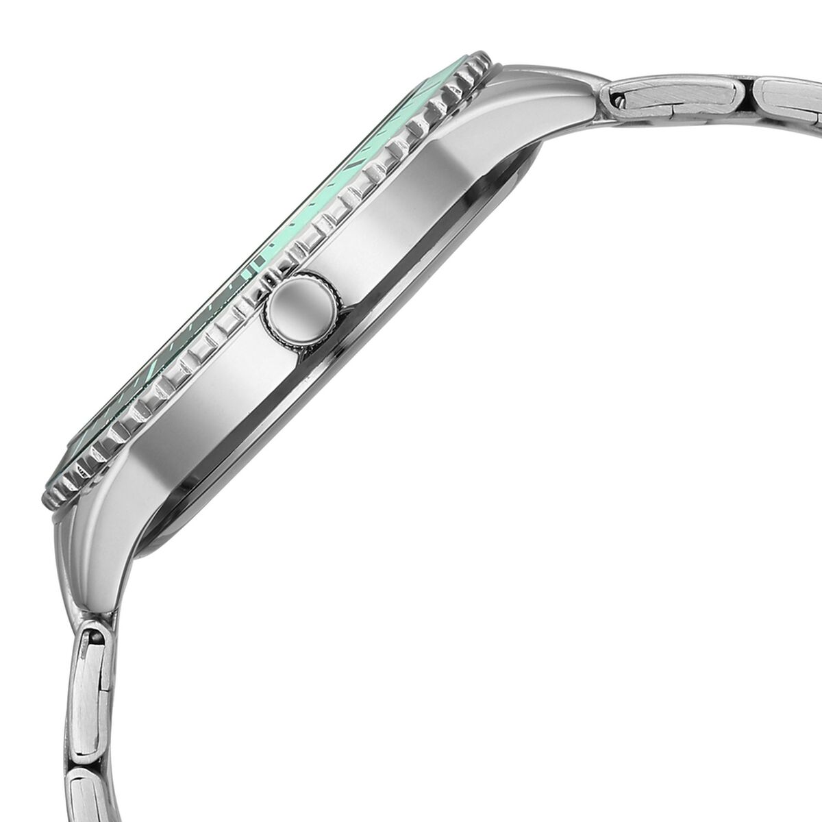 Vyb Hustler By Fastrack Quartz Analog Green Dial Silver Metal Strap Watch For Guys 5