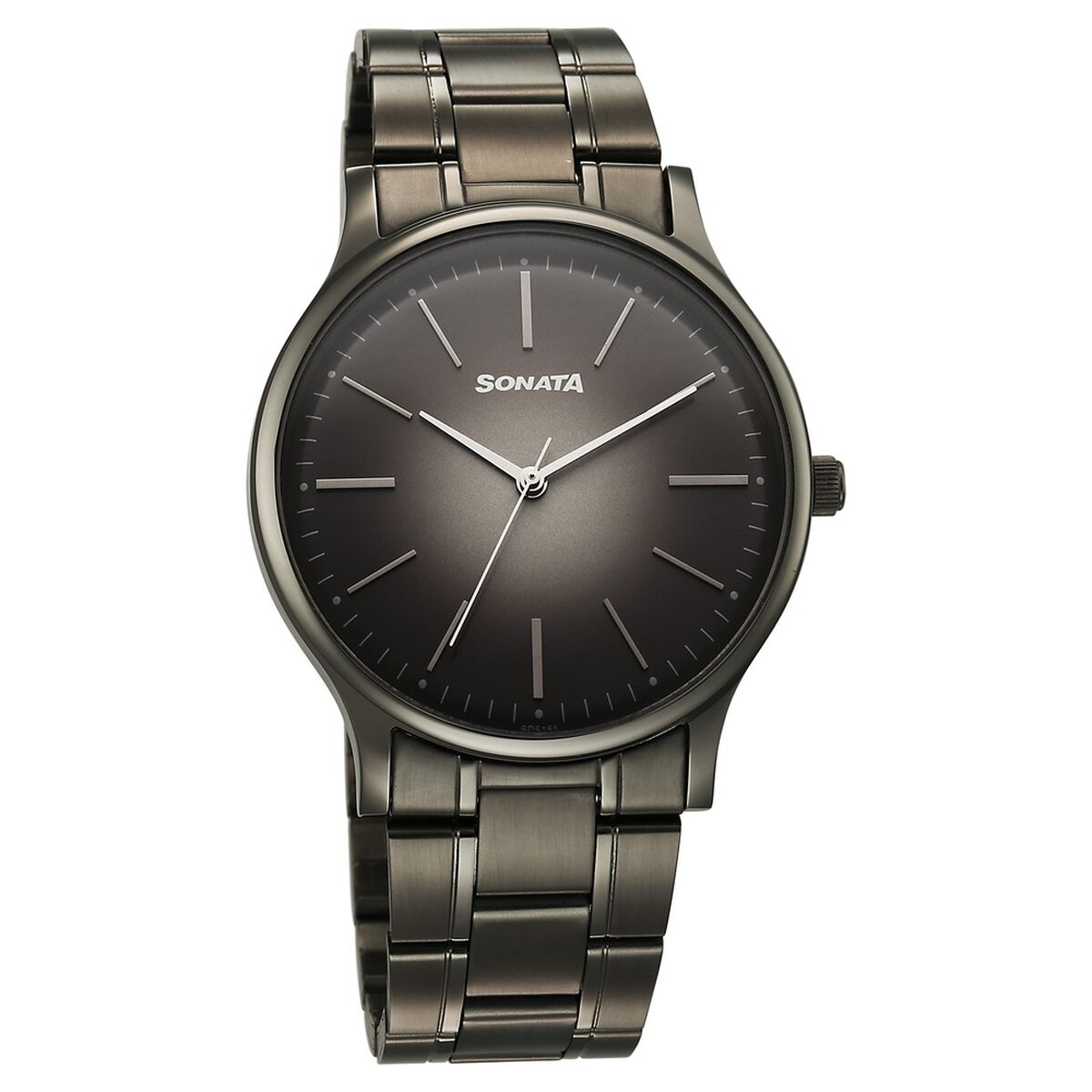 Sonata Aspire Quartz Analog Grey Dial Stainless Steel Strap Watch For Men 1