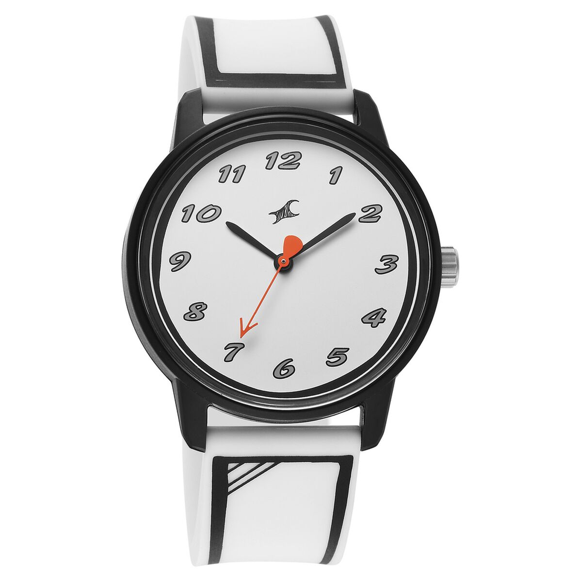 Fastrack Zine Quartz Analog White Dial White Silicone Strap Watch For Guys 2