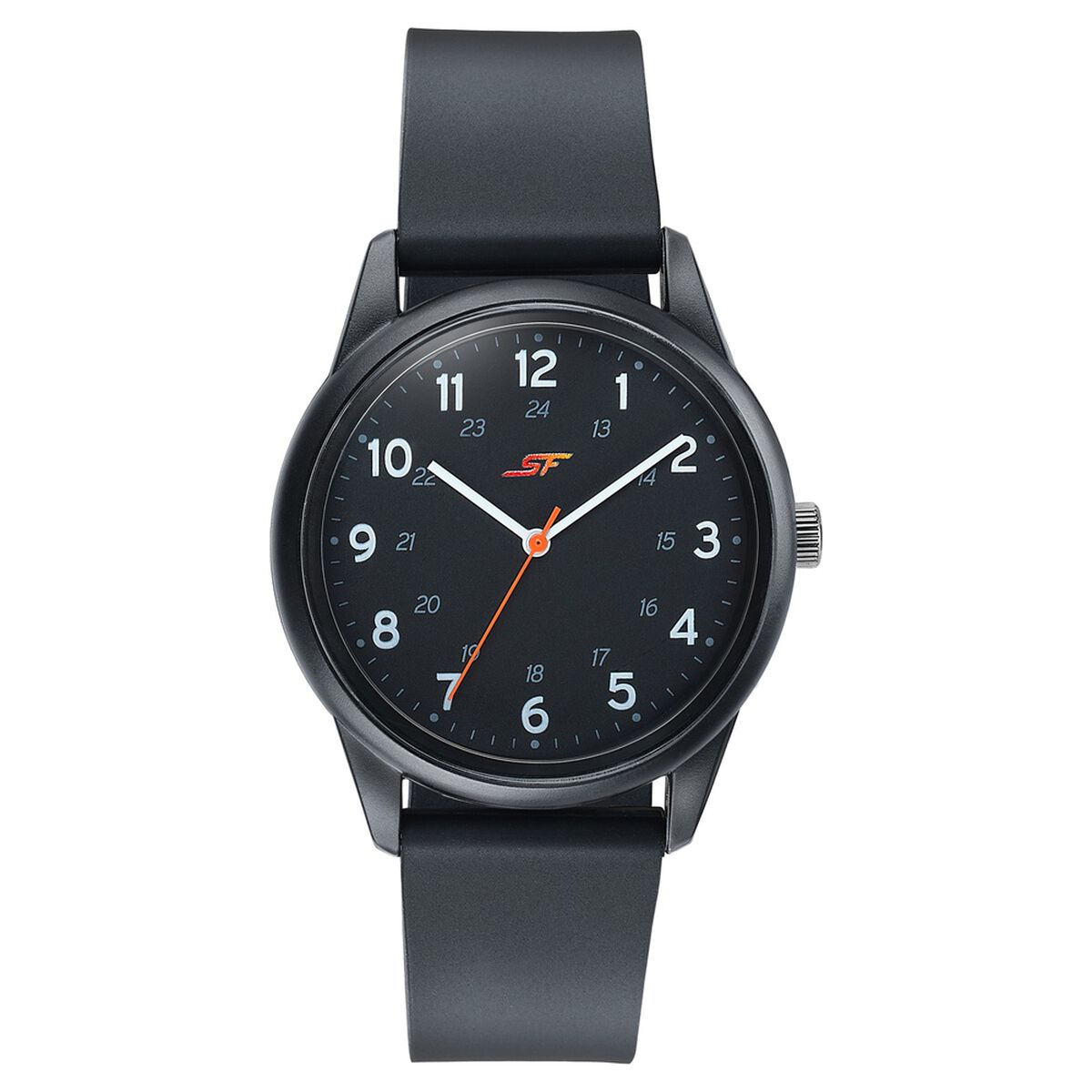 Sonata SF Field watch Quartz Analog Black Dial Black Silicone Strap Watch For Men 1