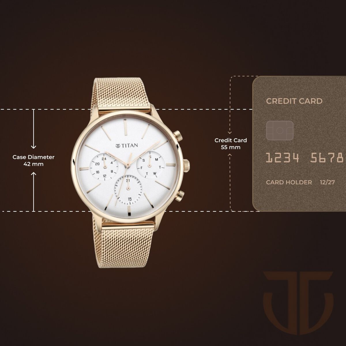 Titan Light Leathers Silver Dial Quartz Multifunction Stainless Steel Strap Watch for Men 3