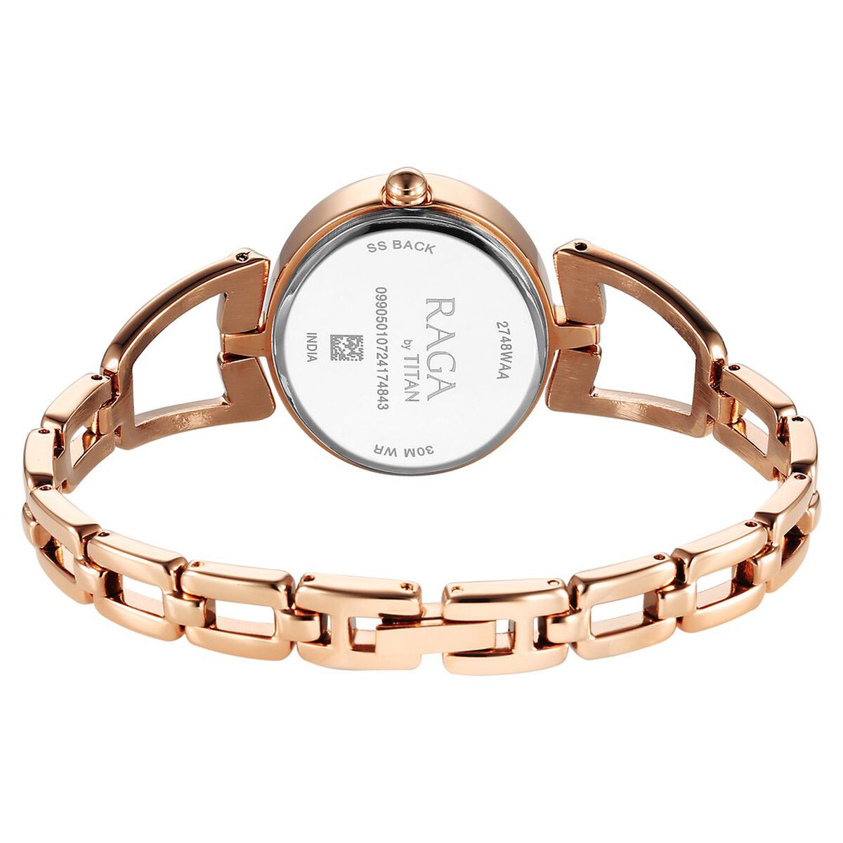 Titan Raga Ascend Quartz Analog Brown Dial With Rose Gold Color Metal Strap Watch For Women 5