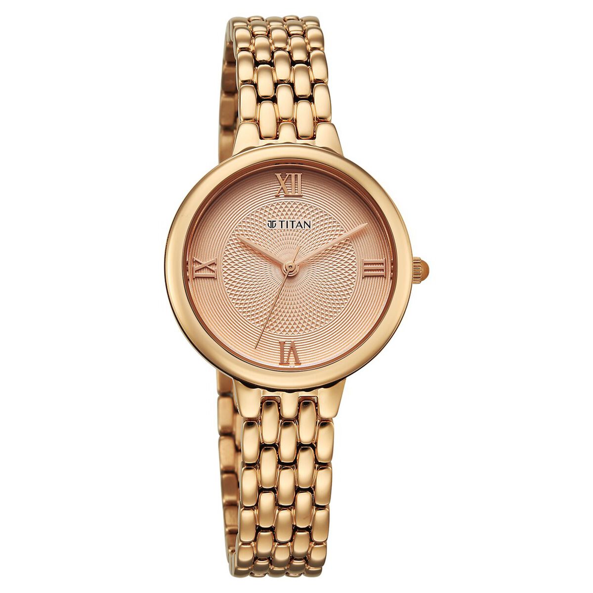 Titan Eminence Quartz Analog Pink Dial Rose Gold Strap Watch For Women 2