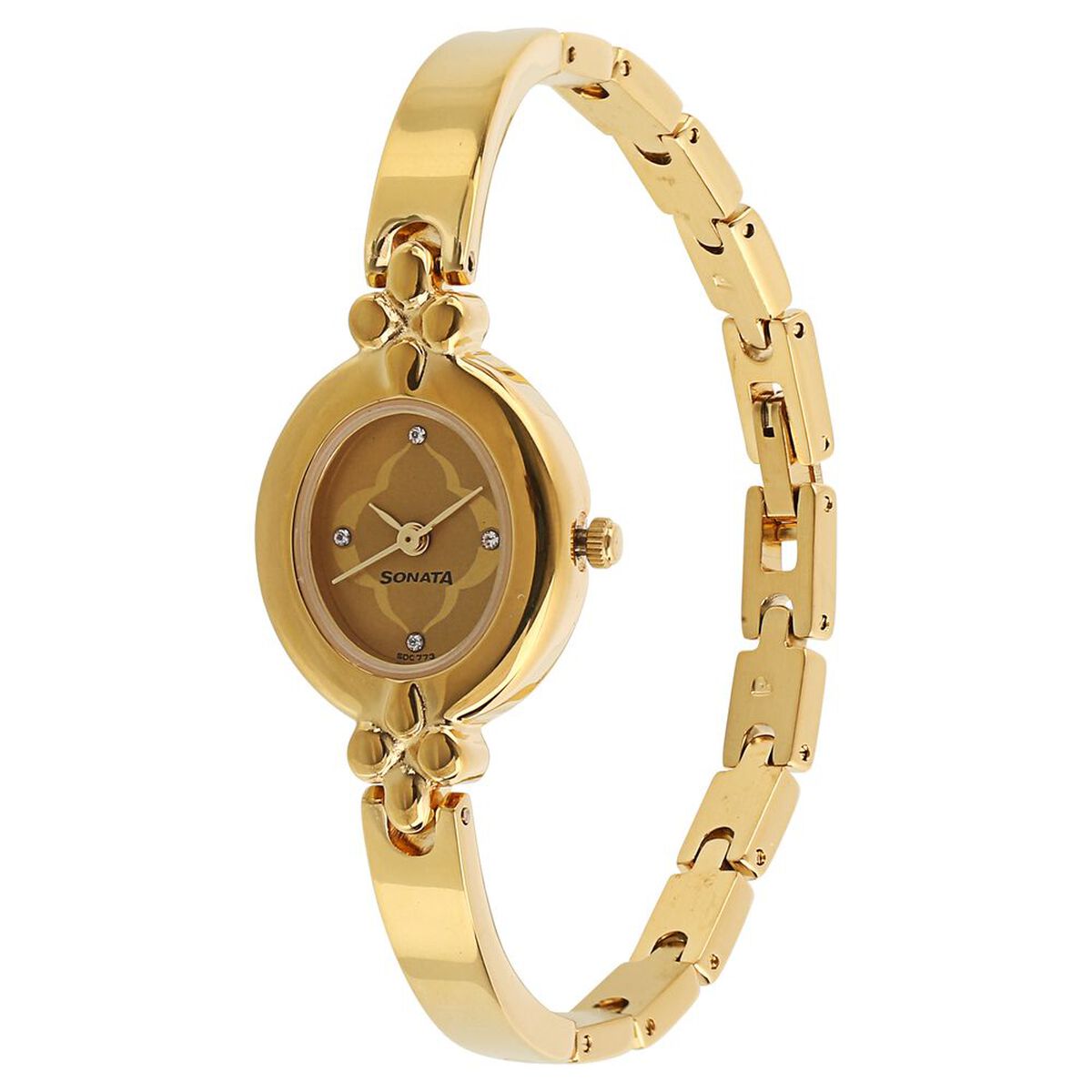 Sonata Quartz Analog Champagne Dial Metal Strap Watch for Women 2