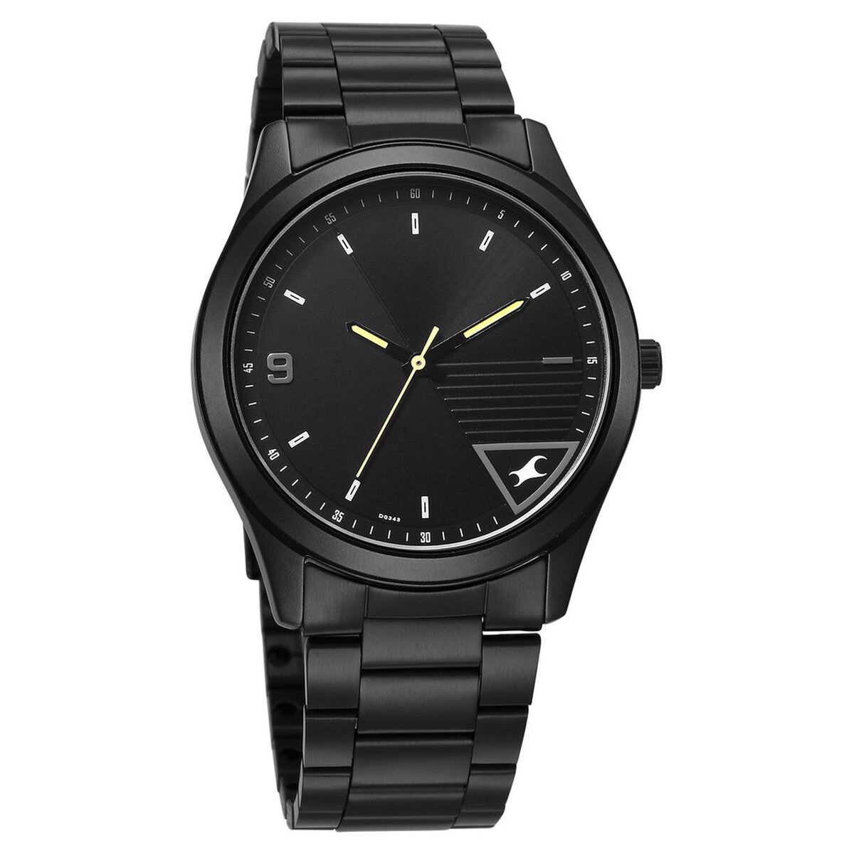 Fastrack Stunners Quartz Analog Black Dial Black Metal Strap Watch For Guys 2