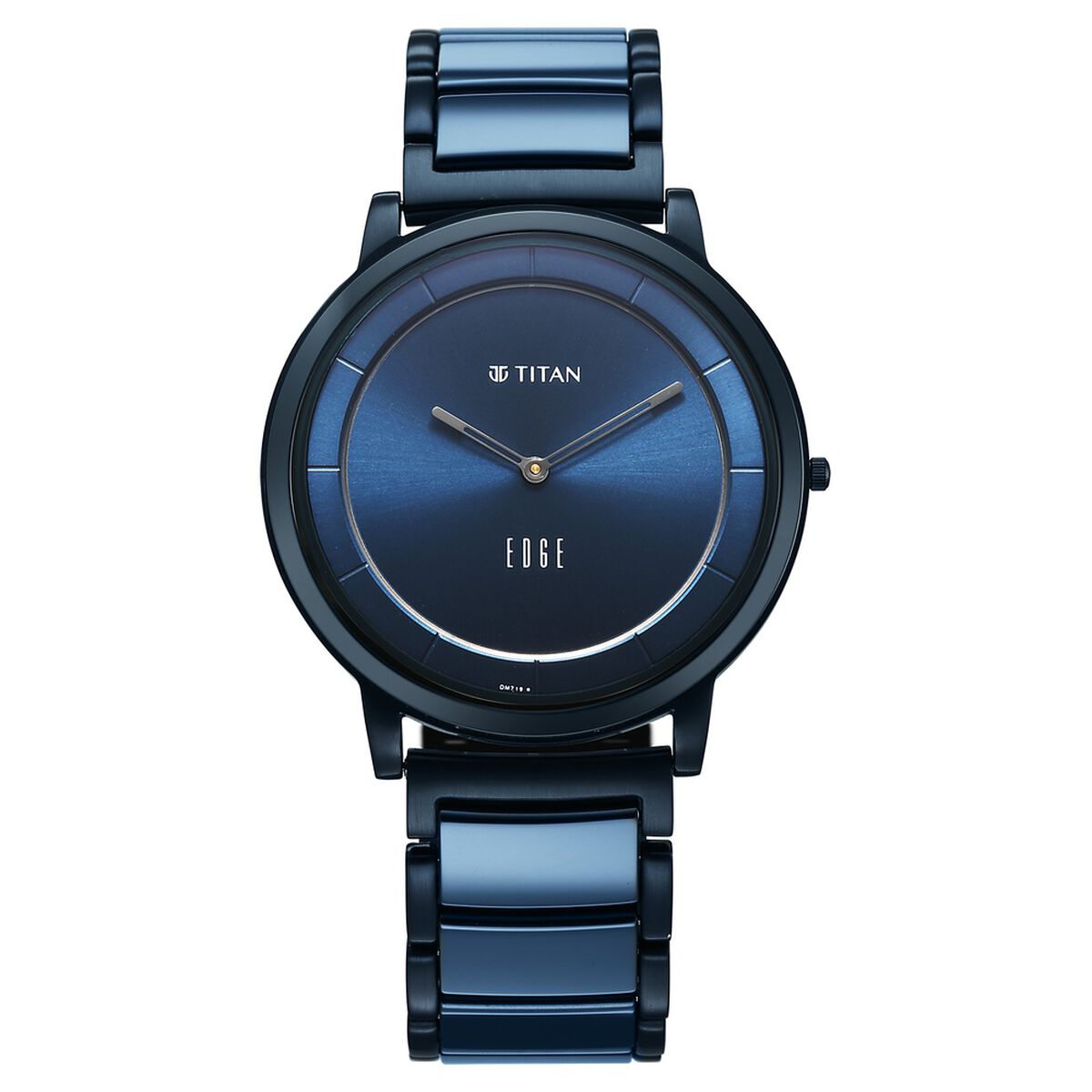 Titan Edge Melange Slim Steel & Ceramic StrapÂ Blue Dial Analog Watch For Men 1