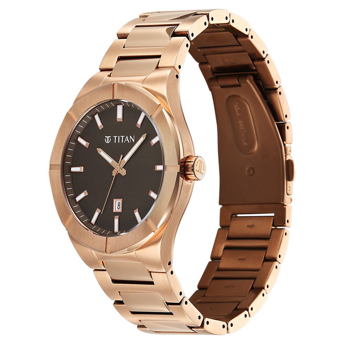 Titan Regalia Marque Analog with Brown Dial Rose Gold Strap Watch for Men 3