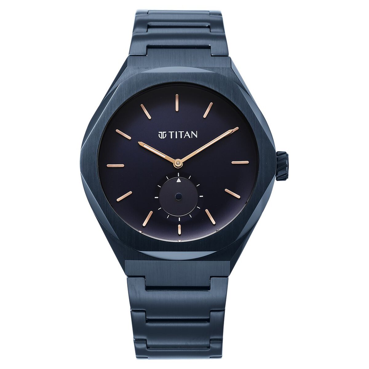 Titan Contour Analog with Small Second and Blue Dial Blue Stainless Steel Strap Watch for Men 2
