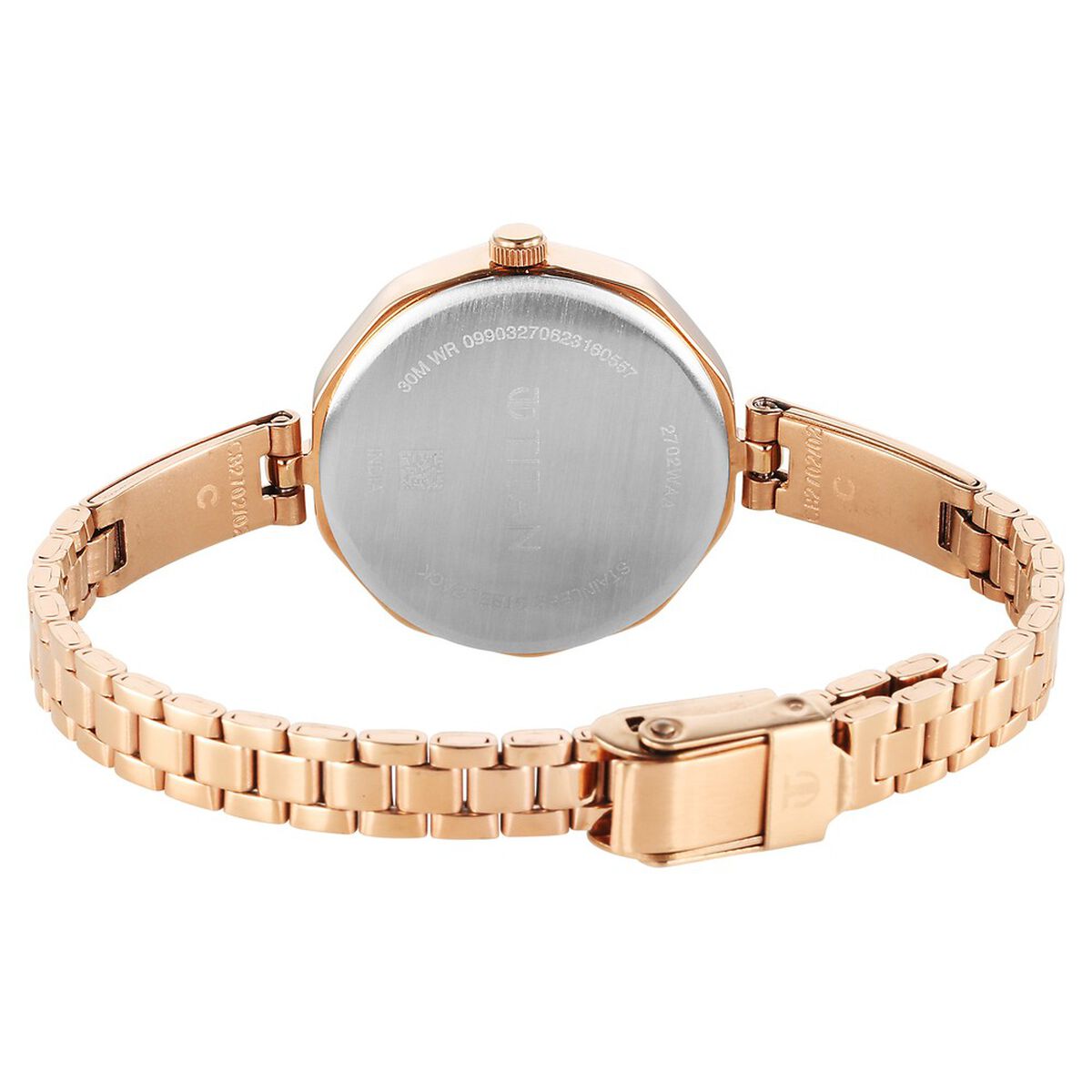 Titan Karishma Quartz Analog Pink Dial Stainless Steel Strap Watch for Women 5