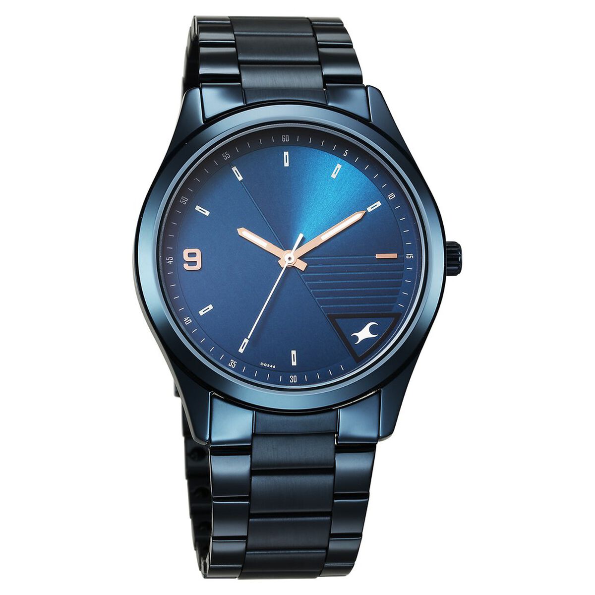 Fastrack Stunners Quartz Analog Blue Dial Blue Metal Strap Watch For Guys 2