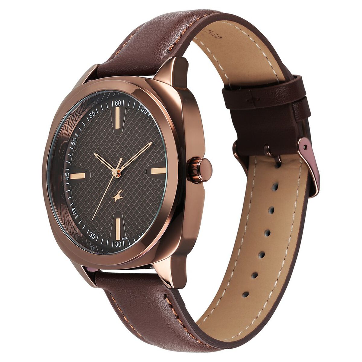 Fastrack Stunners X Quartz Analog Brown Dial Leather Strap Watch For Guys 3
