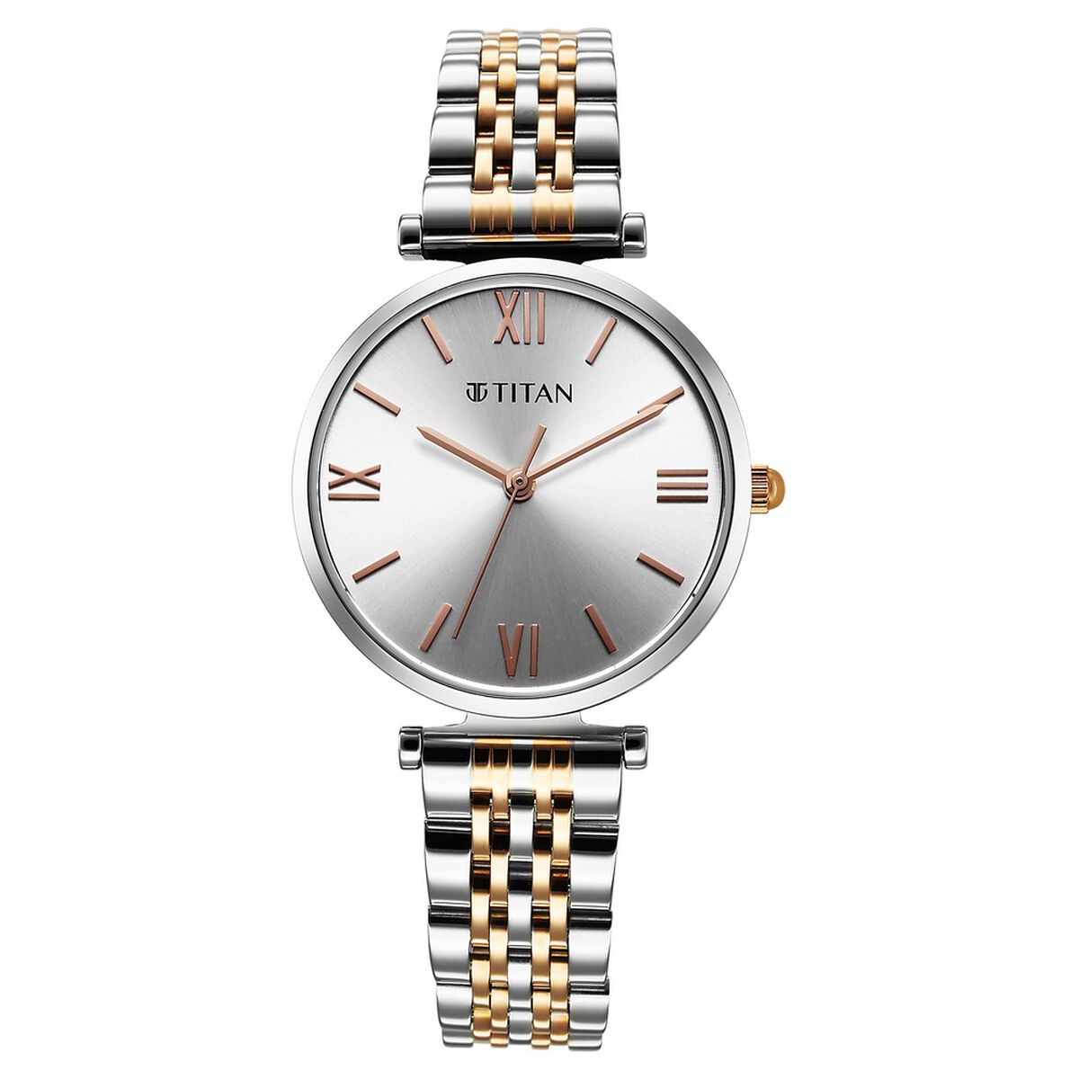 Titan Workmode Quartz Analog Silver Dial Metal Strap watch For Women 1