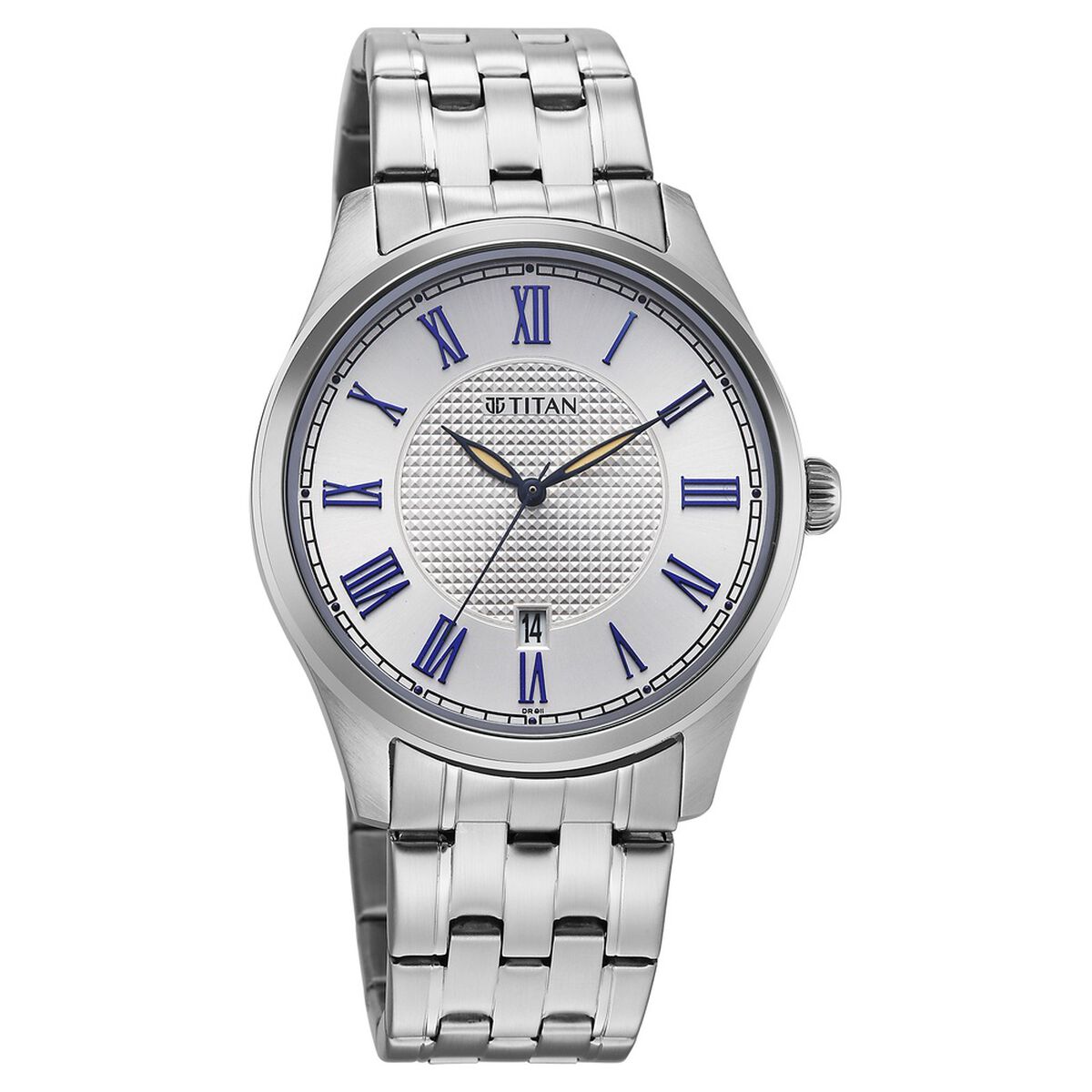 Titan Neo Roman Analog with Silver White Dial Silver Stainless Steel Strap Watch for Men 2