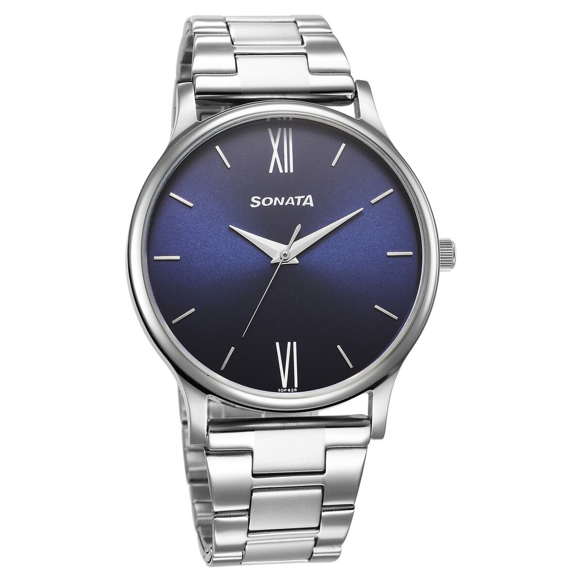 Sonata Aspire Quartz Analog Blue Dial Stainless Steel Strap Watch for Men 1