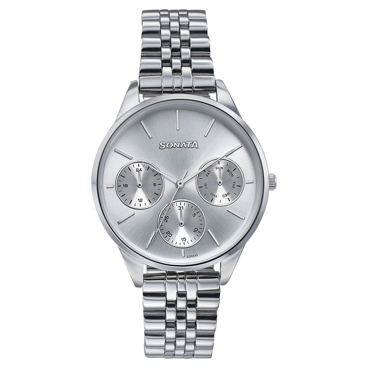 Sonata Wedding Edit Quartz Multifunction Silver Dial Stainless Steel Strap Watch For Women 1