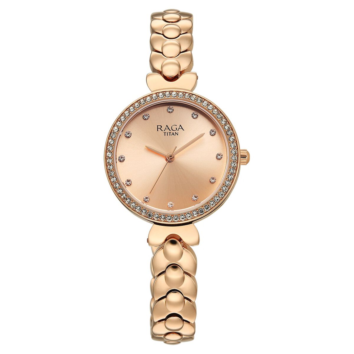 Titan Raga Showstopper Quartz Analog Rose Gold Dial Rose Gold Metal Strap Watch For Women 1