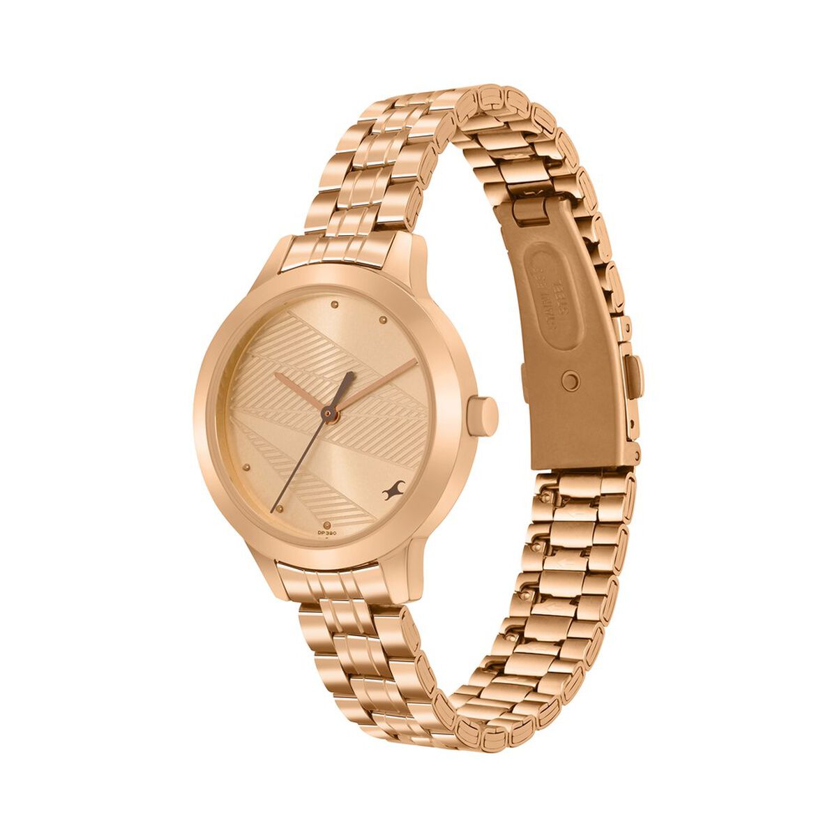 Fastrack Stunners Quartz Analog Rose Gold dial Stainless Steel Strap Watch for Girls 3