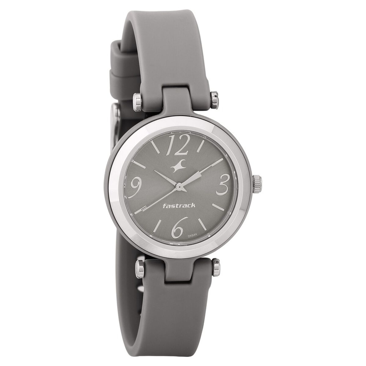 Fastrack Trendies Quartz Analog Grey Dial Silicone Strap Watch for Girls 1