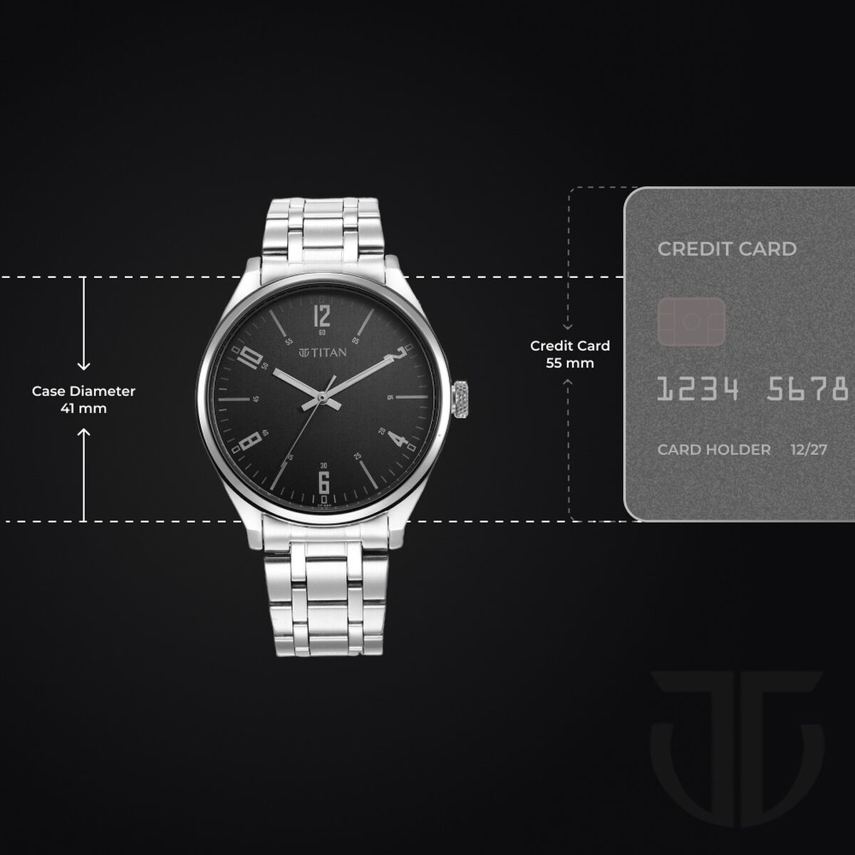 Titan Wrist Wit Quartz Analog Grey Dial Stainless Steel Strap Watch for Men 3