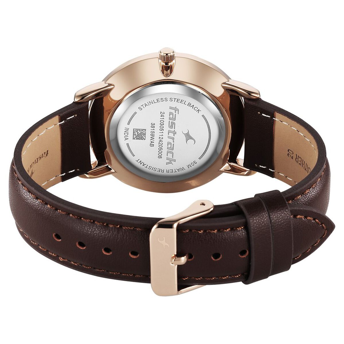 Fastrack Stunners X Quartz Analog Green Dial Leather Strap Watch For Guys 5