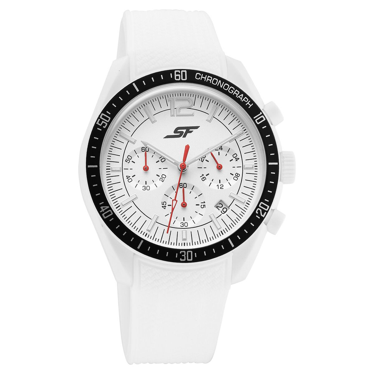 SF Genesis Bold Chronograph Watch for Men with White strap 1