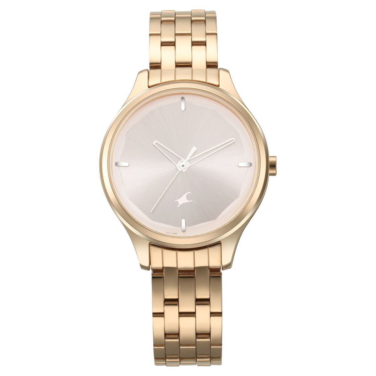 Fastrack Stunners Quartz Analog Rose gold Dial Metal Strap Watch for Girls 3