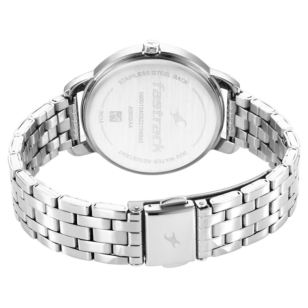 Fastrack Stunners Quartz Analog Silver Dial Metal Strap Watch for Girls 5