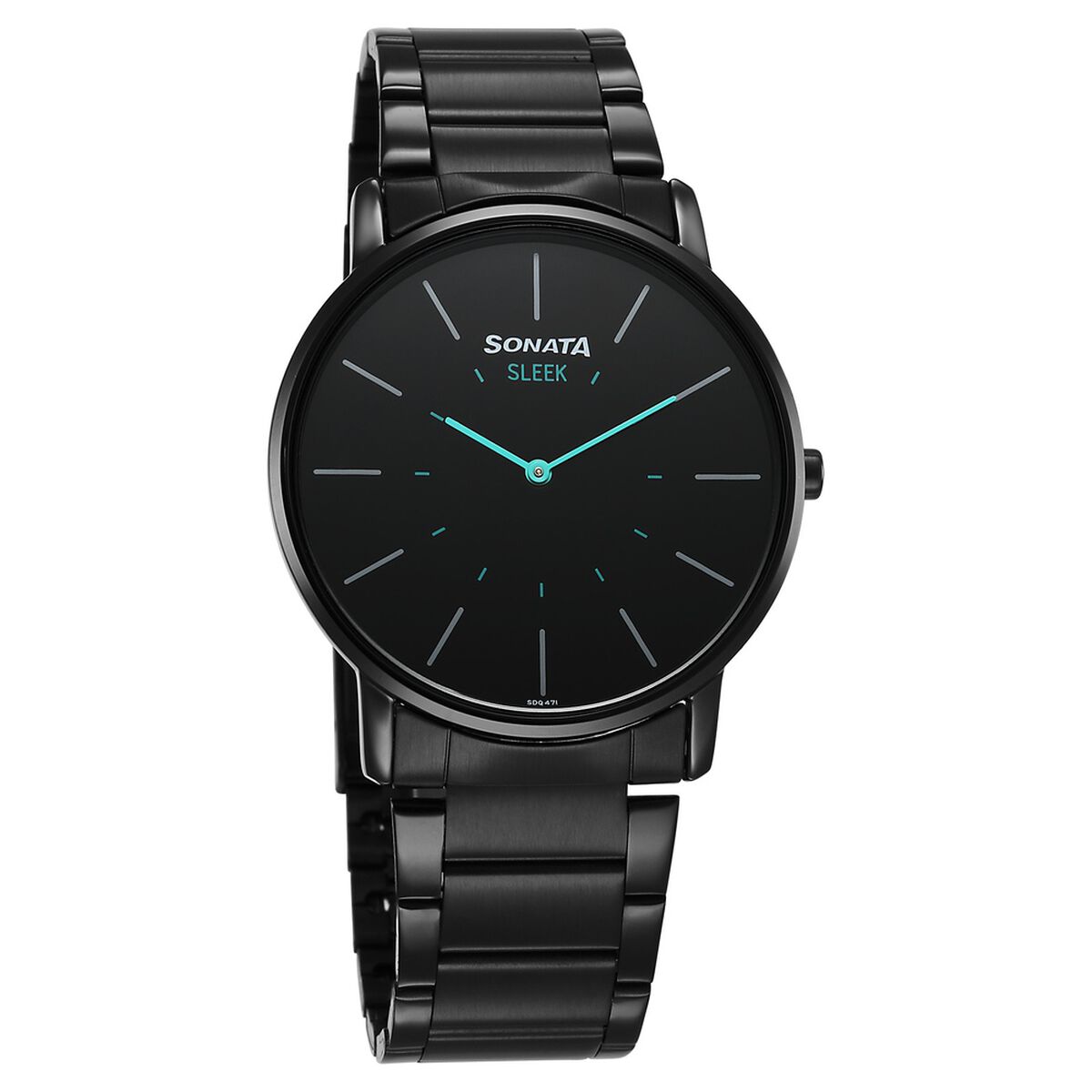 Sonata Sleek Quartz Analog Black Dial Black Stainless Steel Strap Watch For Men 1