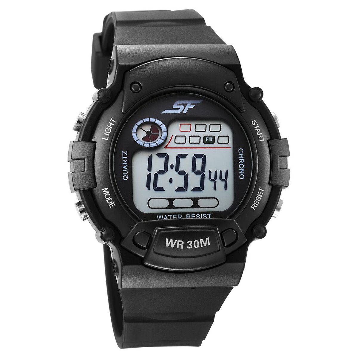 Sonata Digital Dial Black Plastic Strap Watch for Men 1