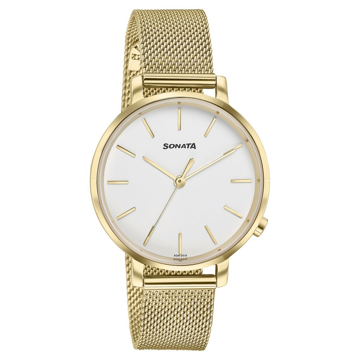 Sonata Elegent Essentials Quartz Analog White Dial Stainless Steel Strap Watch For Women 2