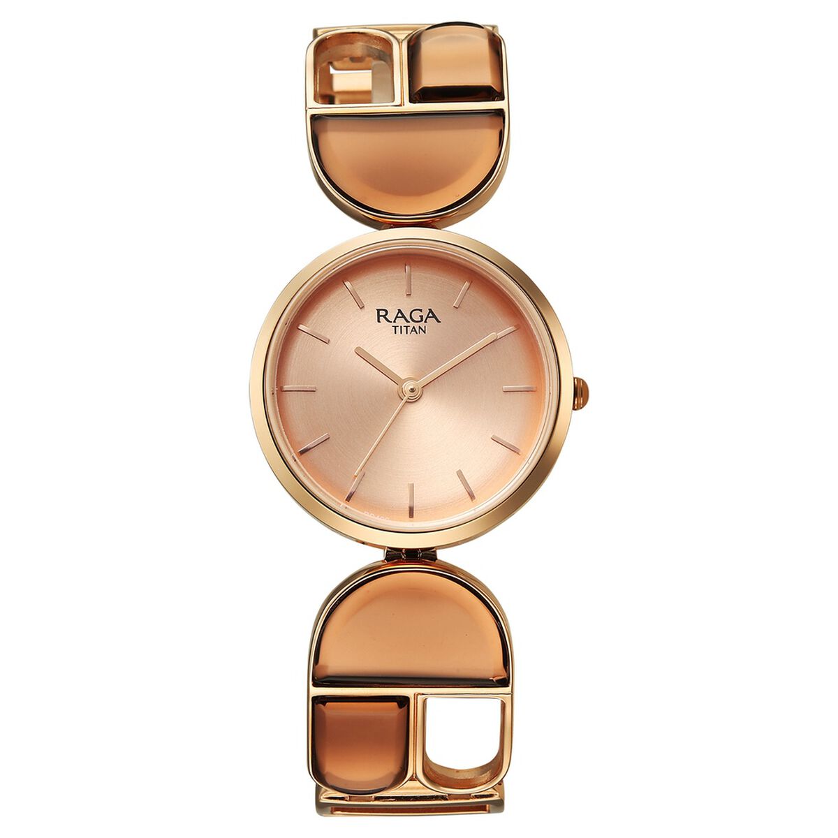 Titan Raga Afterglow Quartz Analog Rose Gold Dial Rose Gold Metal Strap Watch For Women 1