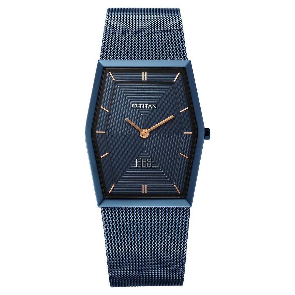 Titan Edge Whimsey Quartz Analog Blue Dial Blue Stainless Steel Strap Watch For Women 1