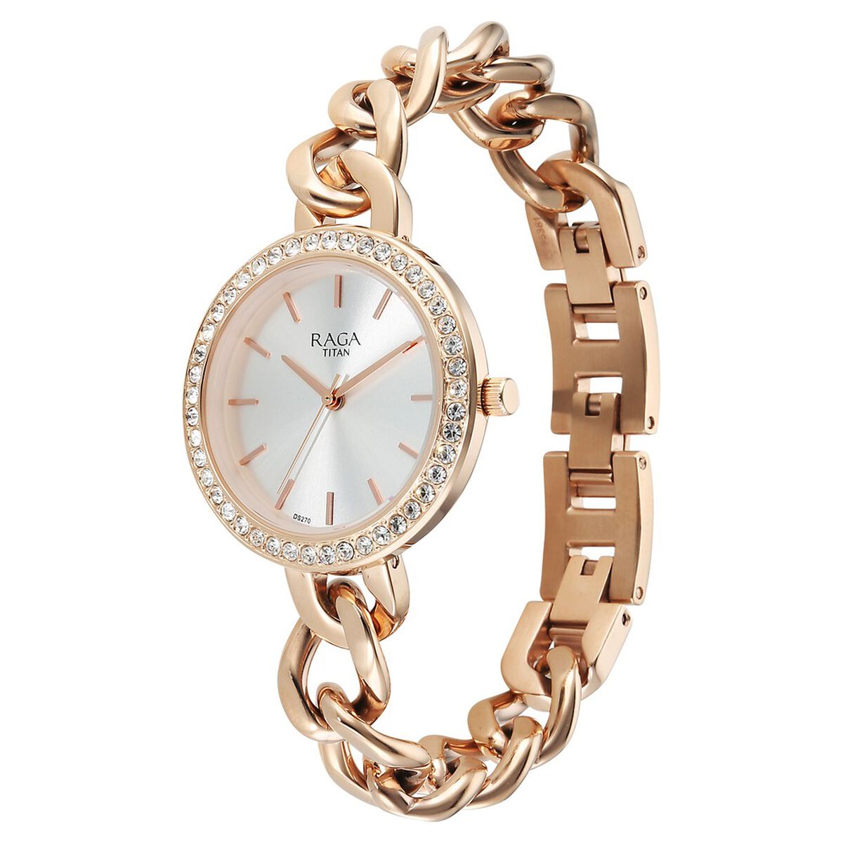 Titan Raga Showstopper Quartz Analog Silver Dial Metal Strap Watch For Women 3