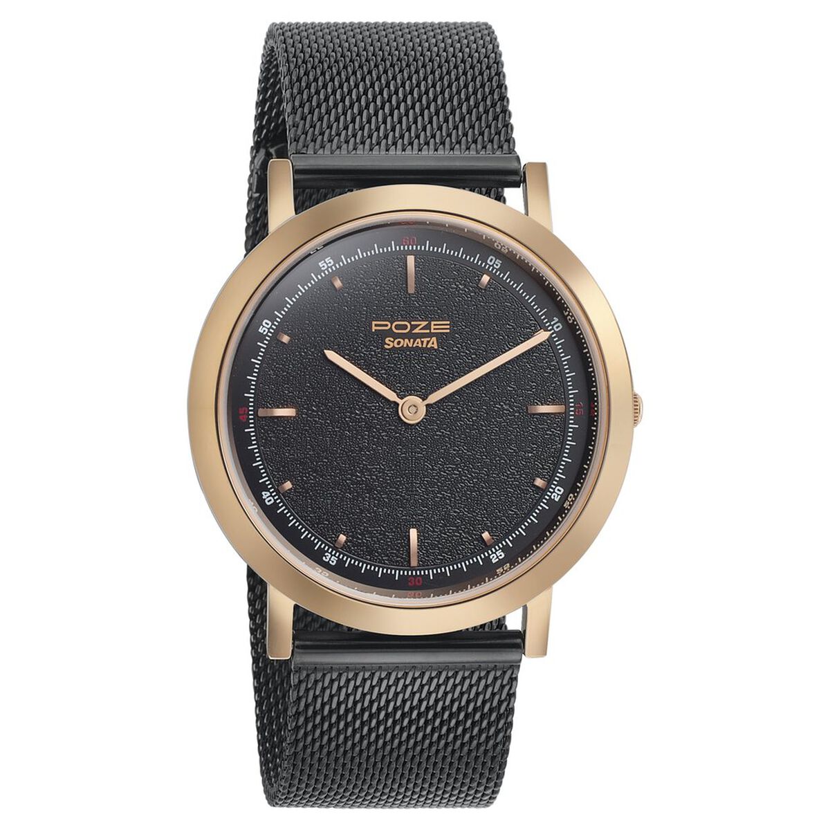 Sonata Poze Quartz Analog Grey Dial Stainless Steel Strap Watch for Men 1