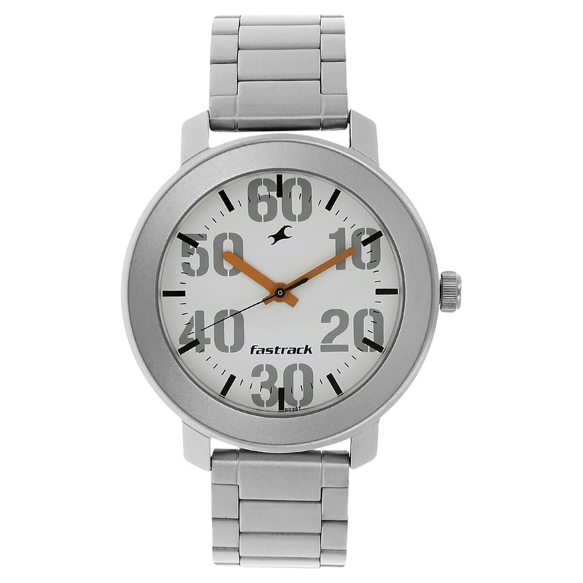 Fastrack Quartz Analog White Dial Stainless Steel Strap Watch for Guys 1