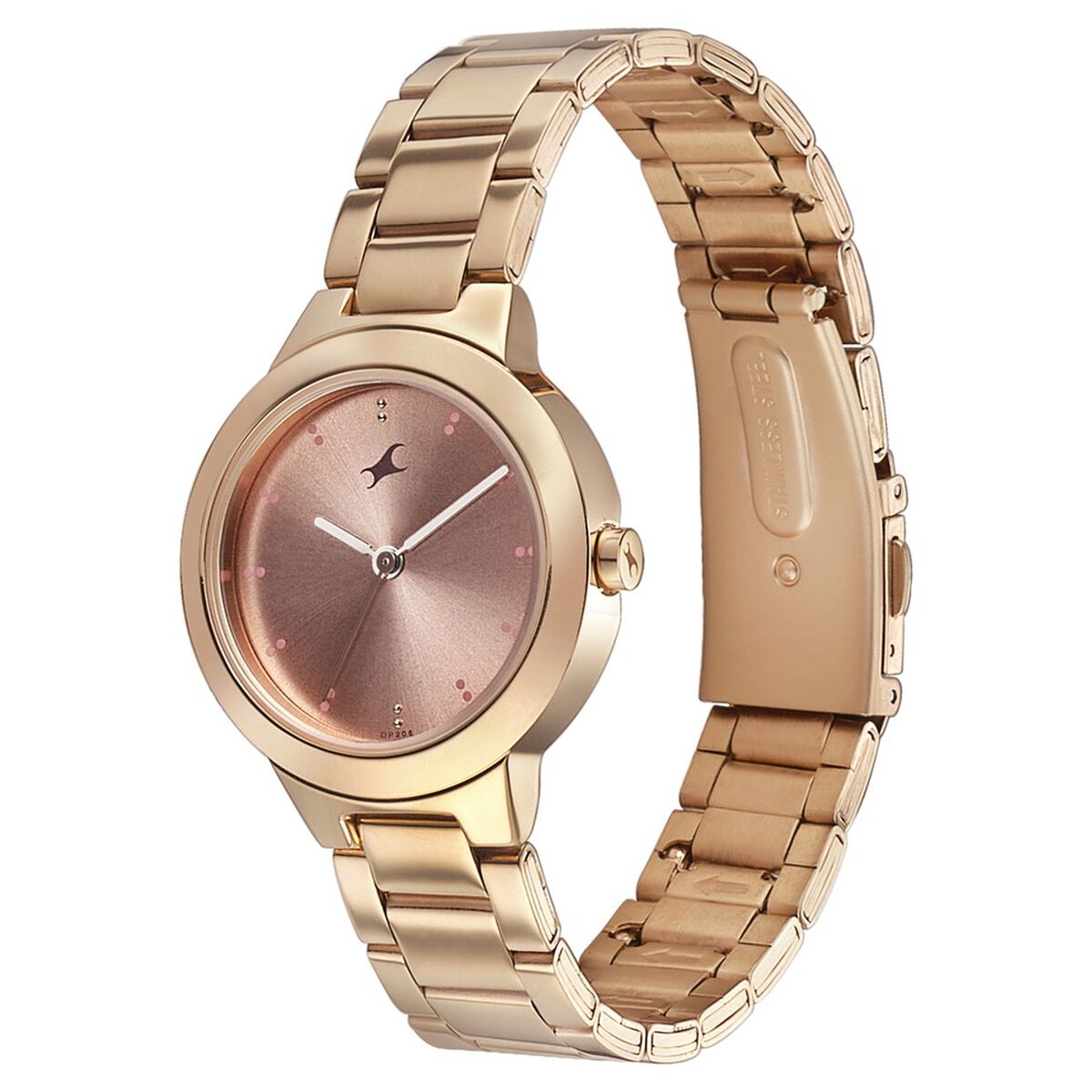 Fastrack Pulse Quartz Analog Pink Dial Stainless Steel Strap Watch for Girls 3