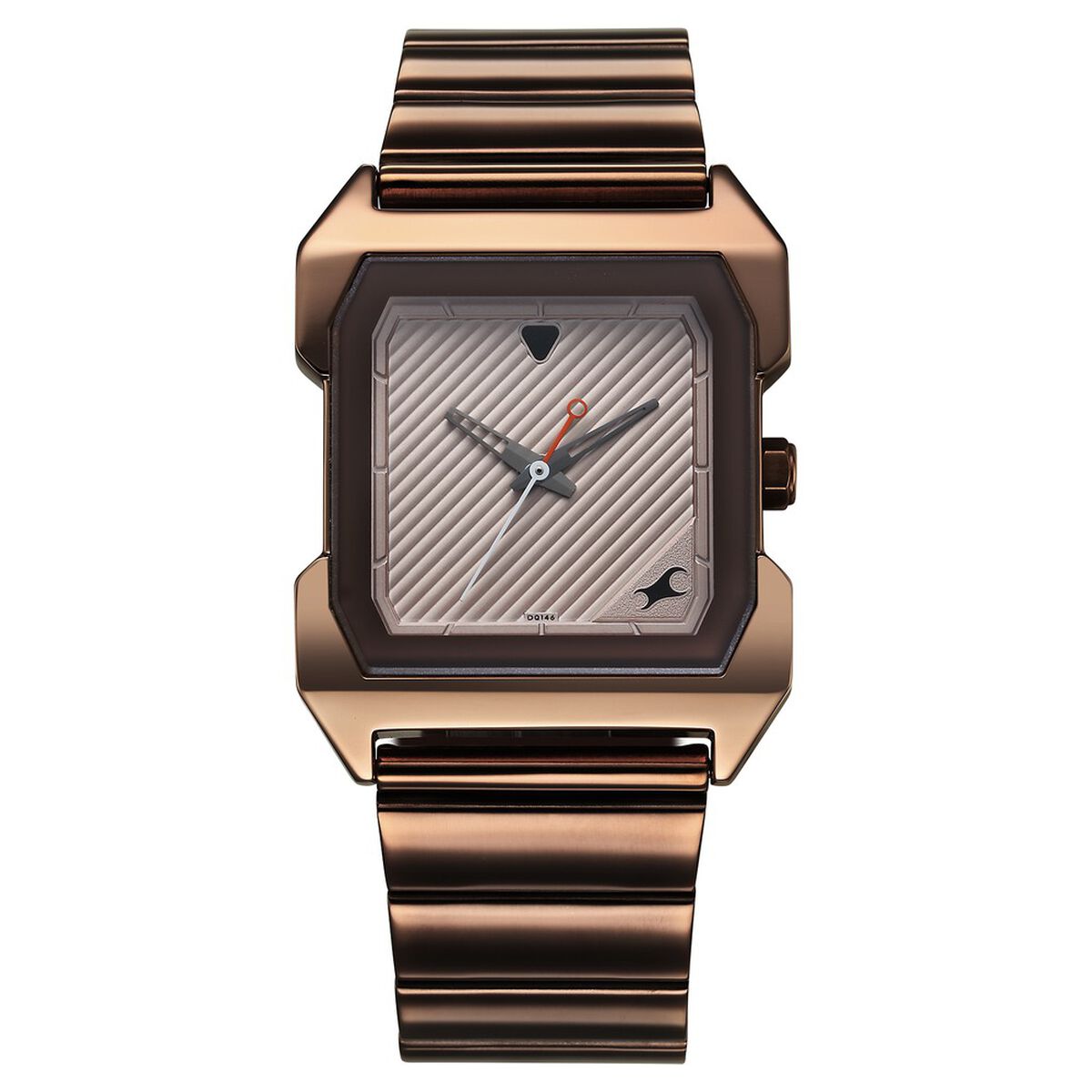 Fastrack Pulse Quartz Analog Beige Dial With Brown Colour Stainless steel Strap Watch for Guys 1