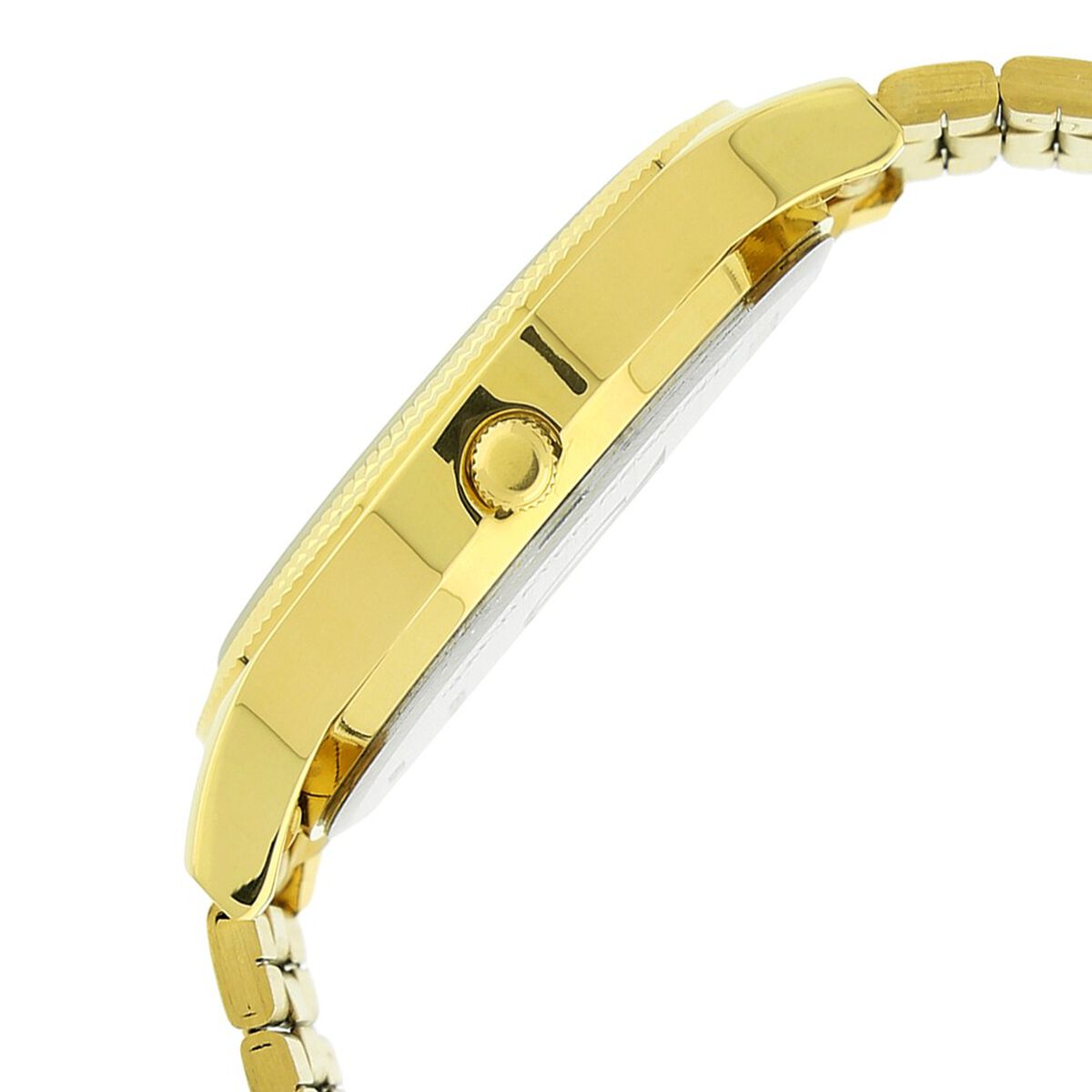 Titan Quartz Analog with Day and Date Golden Dial Stainless Steel Strap Watch for Men 3