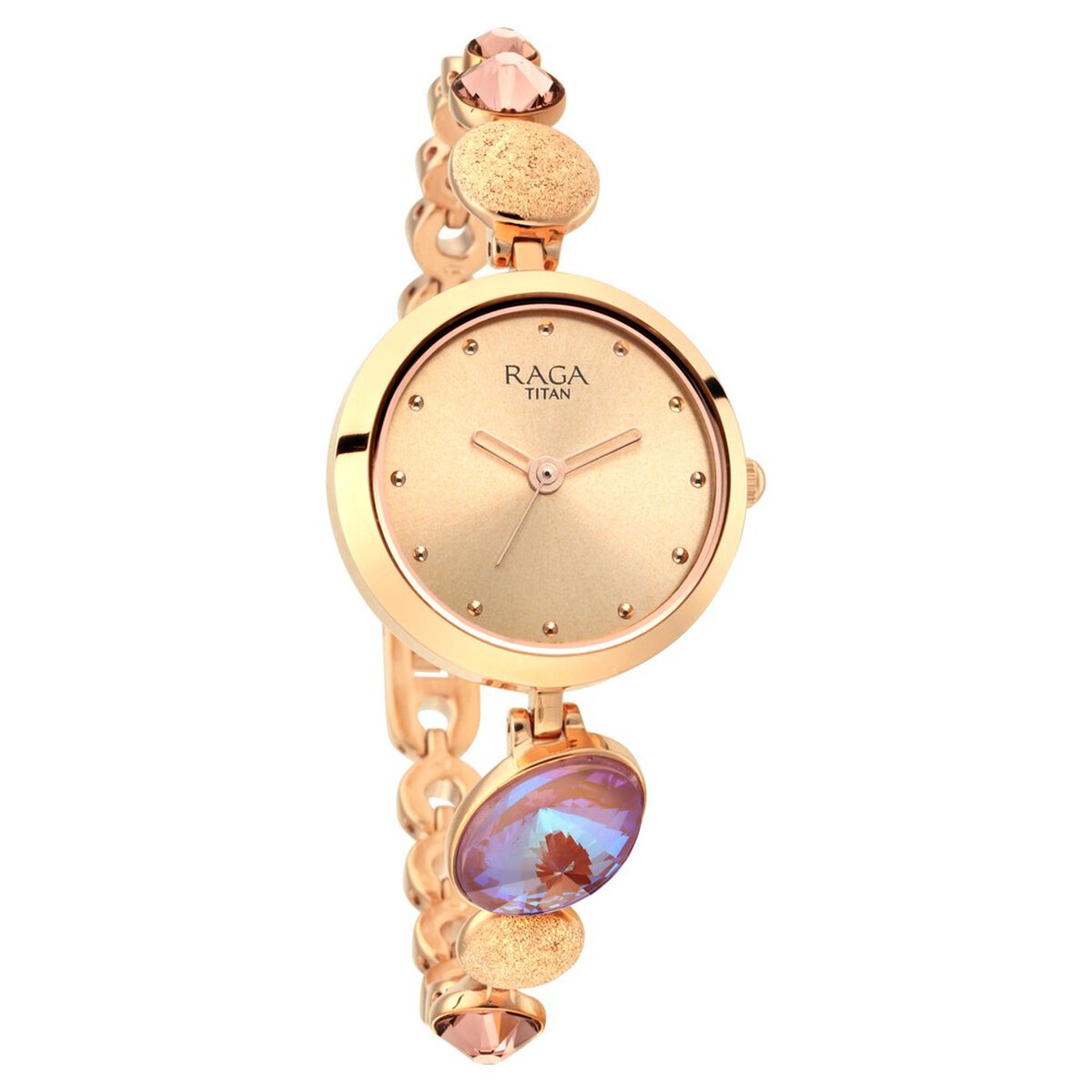 Raga Women's Charm: Elegant Mother of Pearl Dial with Ornate Strap Watch 2