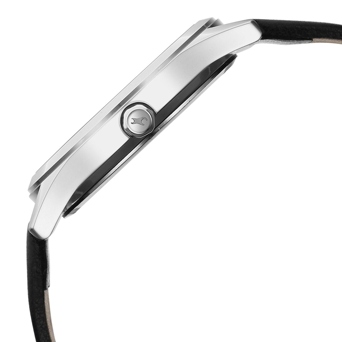 Fastrack Groove Quartz Analog Grey Dial Black Leather Strap Watch For Guys 5