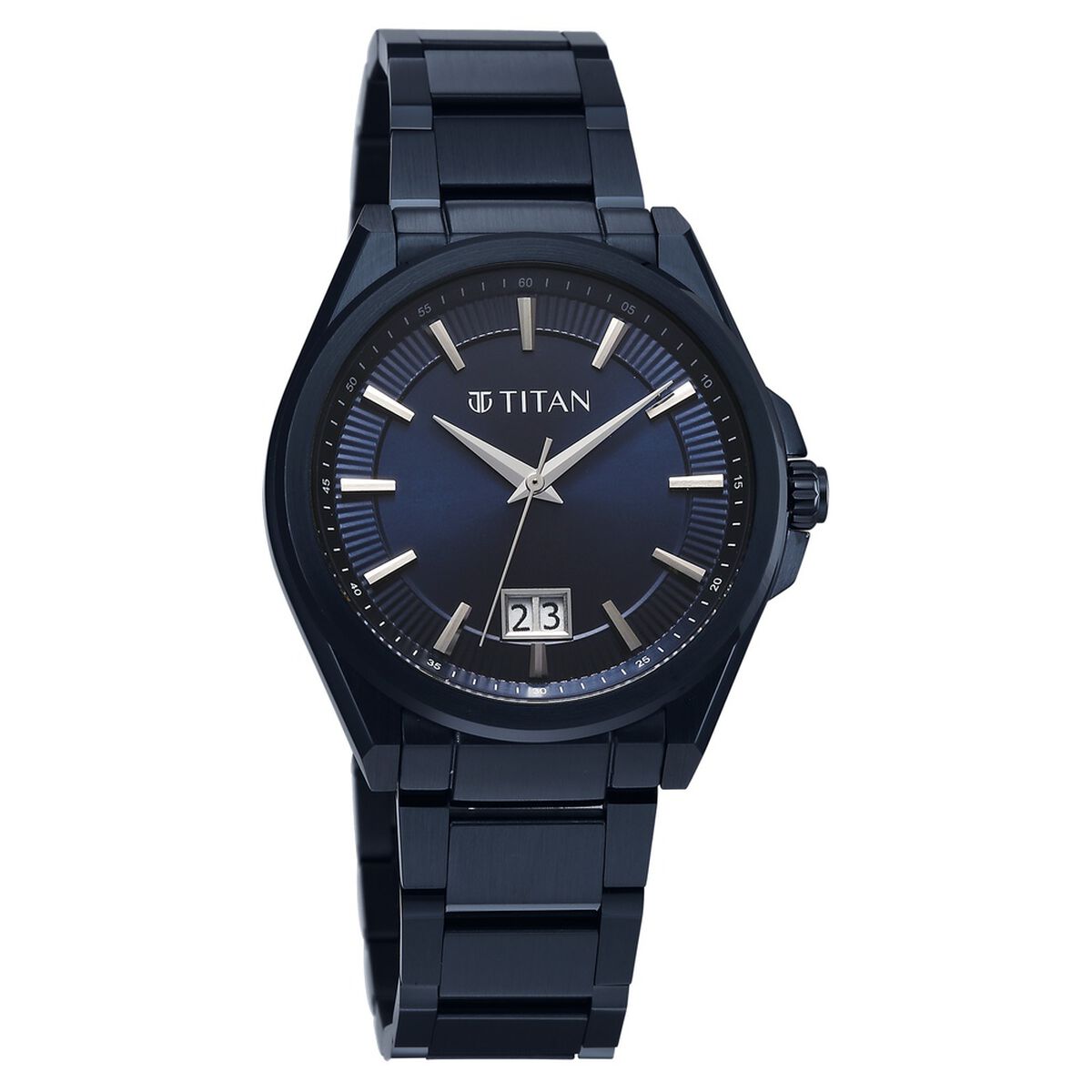 Titan Classique Big Date Analog with Blue Dial Blue Stainless Steel Strap Watch for Men 3