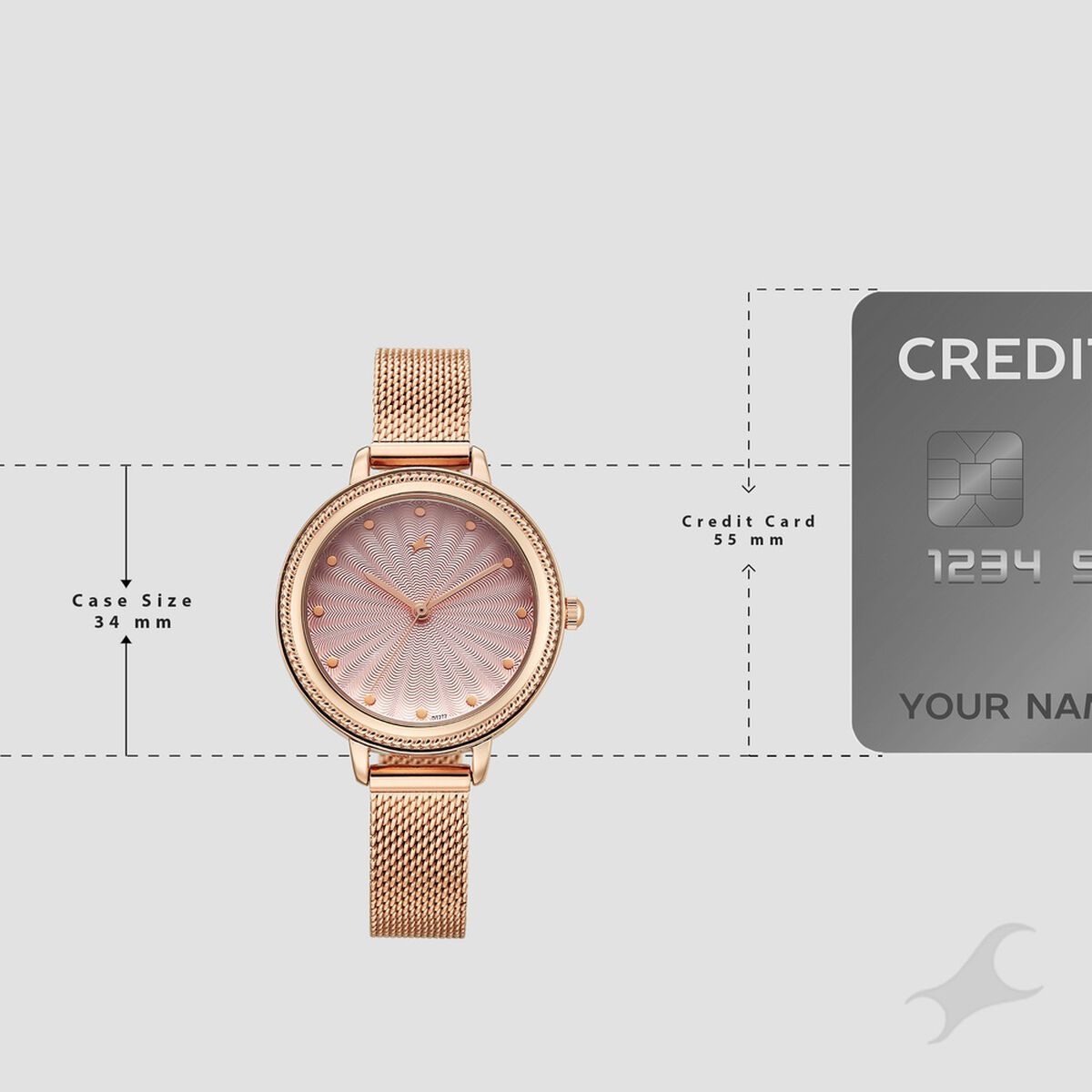 Fastrack Stunners Quartz Analog Pink Dial Rose Gold Stainless Steel Strap Watch For Girls 4