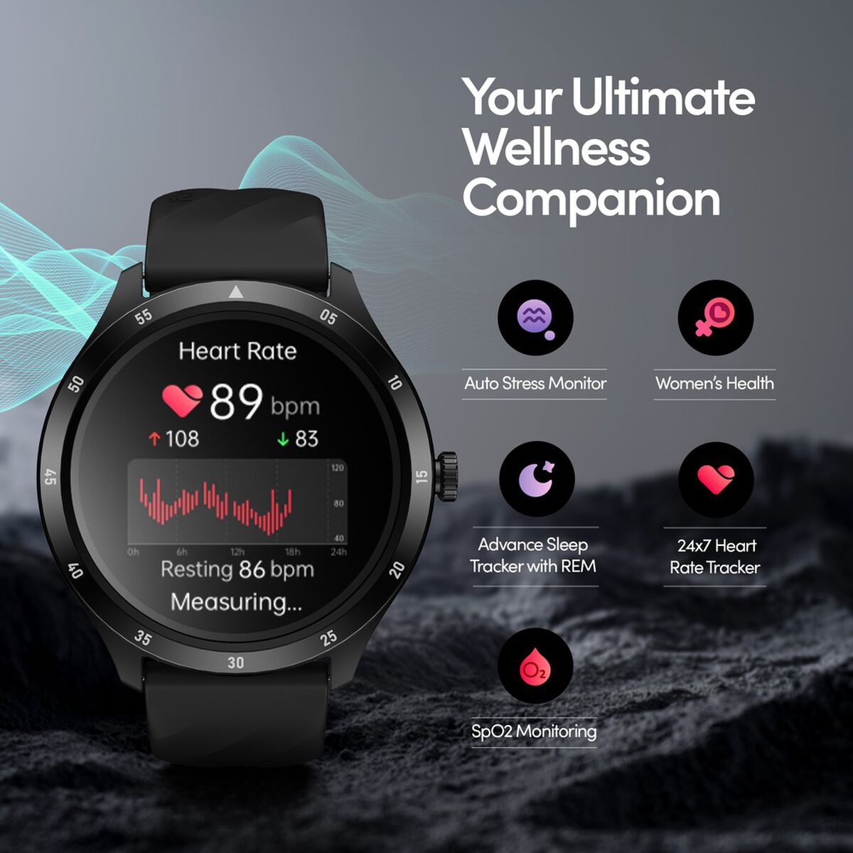 Fastrack Jupiter R2 Smartwatch comes with 3.50 cm Ultra VU TFT Display with 240*240 Pixel Resolution, AI Voice Assistant 5
