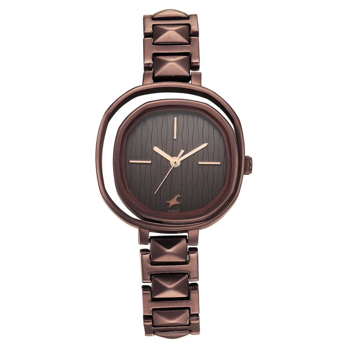 Fastrack Opulence Quartz Analog Brown Dial Metal Strap Watch for Girls 3