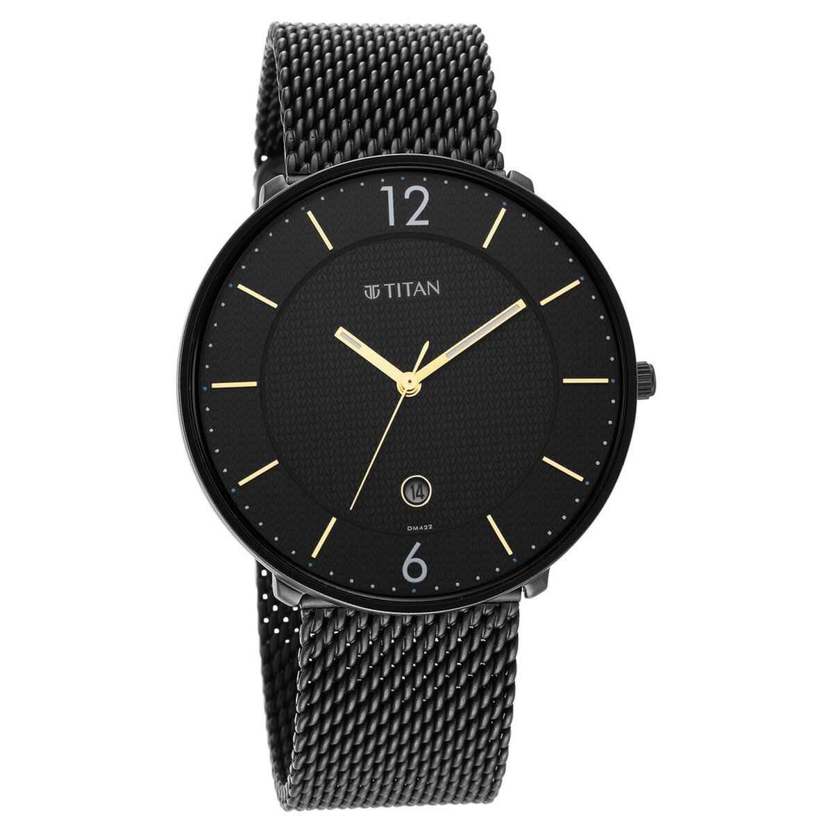 Titan - Black and Gold Collection - Quartz Analog Black Dial Black Stainless Steel Strap watch for Men 2