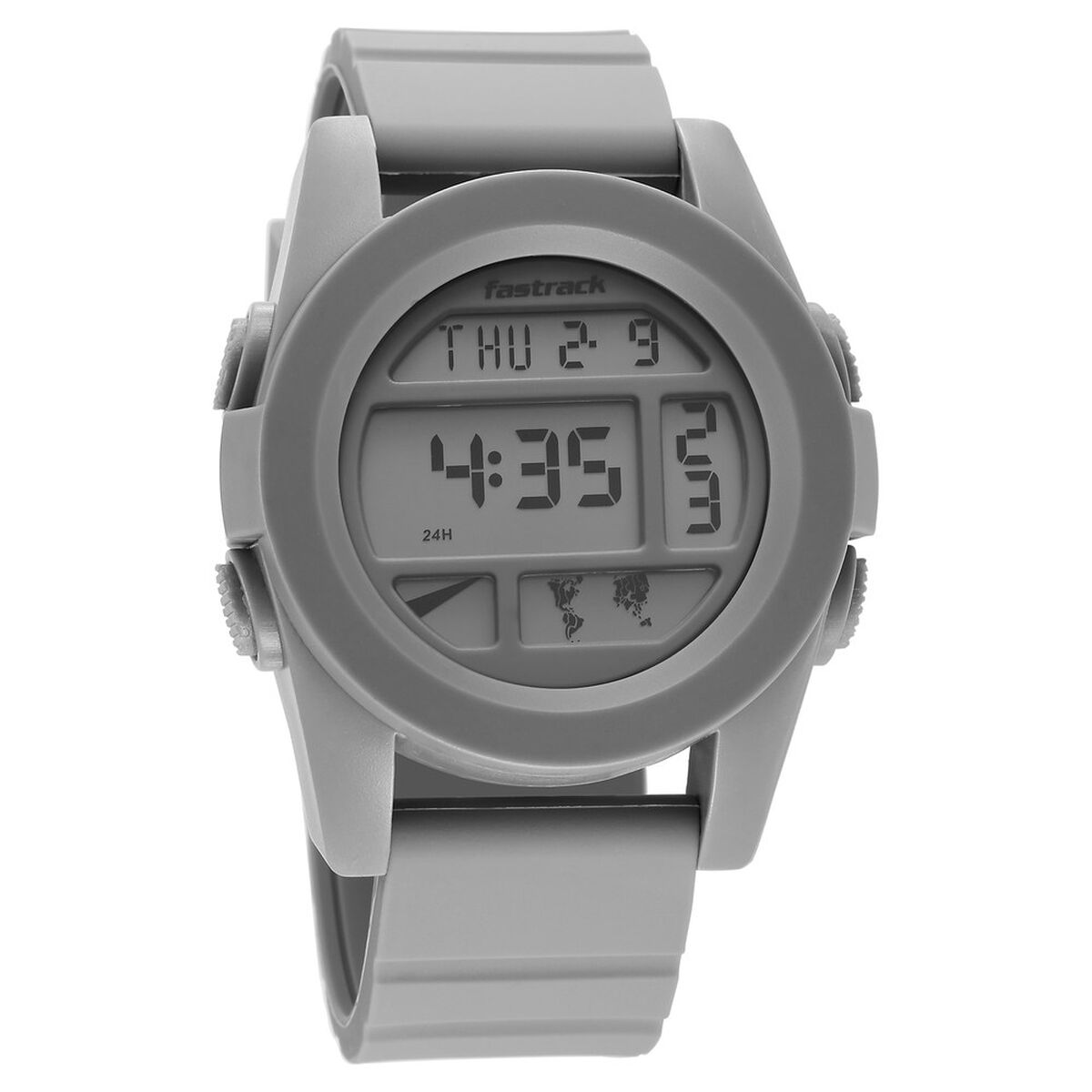 Fastrack StreetStyle Digital Grey Dial Grey Silicone Strap Watch For Guys 2